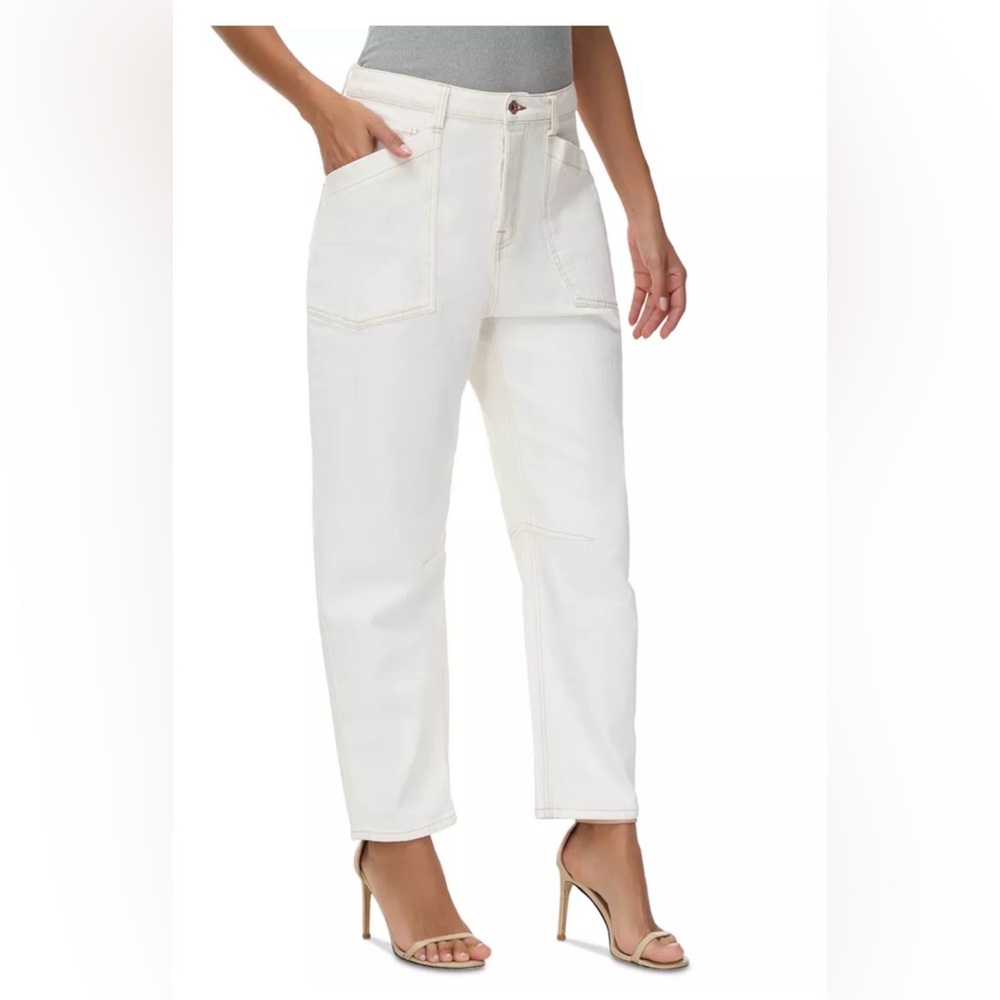Frye Women's Utility Barrel Jeans Color Bone Size 13 -NWT
